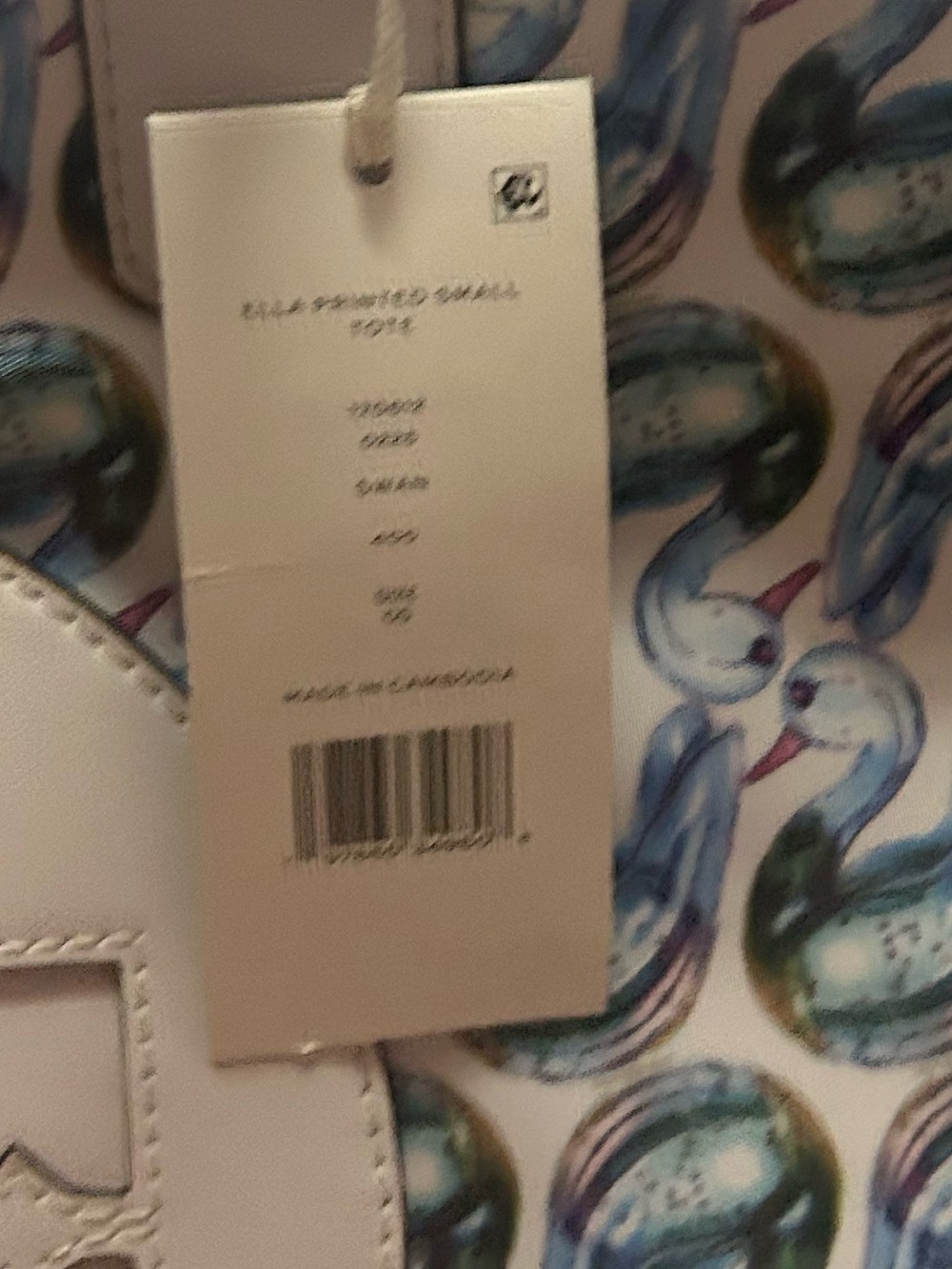 NWT TORY BURCH ELLA printed tote in swan 🦢 print! - Picture 12 of 16